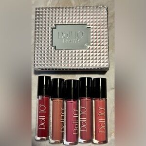 NWOT Doll 10 High Shine Liquid Lipstick Collection 5 Colors .6 Fl. Oz. Ea. Italy